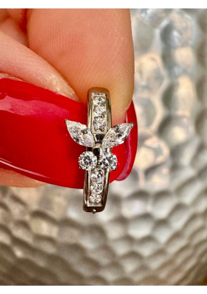 %100 G23 Titanyum Kelebekli Göbek Piercingi- 1 Adet