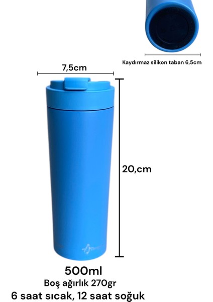 Spor Kamp Seyhat Ofis El Termosu Sızdırmaz Çelik Çanta Araç Içi Mug Bardak Termos 500ML modelleri
