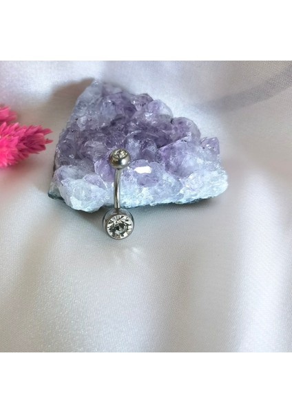 %100 G23 Titanyum Ilk Delim Göbek Piercingi - Bar Uzunluğu 10MM ve 12MM Seçenekli- 1 Adet