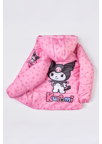 n Krm Kalp Baskılı Içi Welsoft Kız Çocuk mevsimlik mont - Pembe