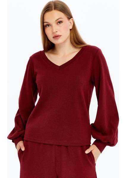 Kadın Dokulu V Yaka Bluz fiyatları