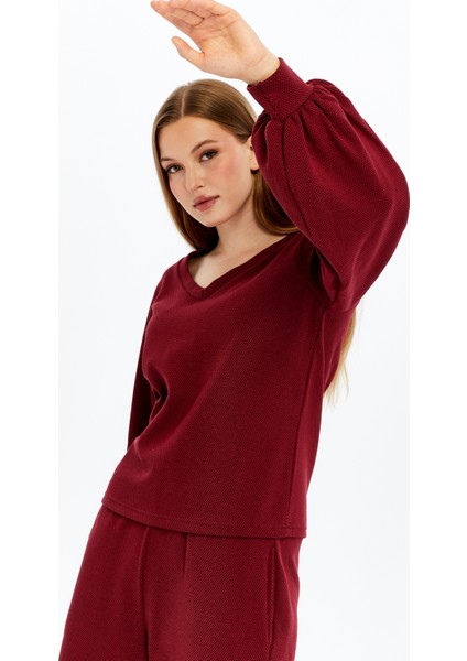 Kadın Dokulu V Yaka Bluz modelleri