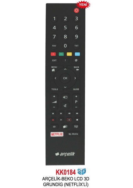 LCD 3D (Netflıx'li) Kumanda