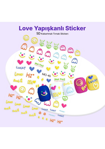 Stc-Mo-46 - Love Yapışkanlı Sticker