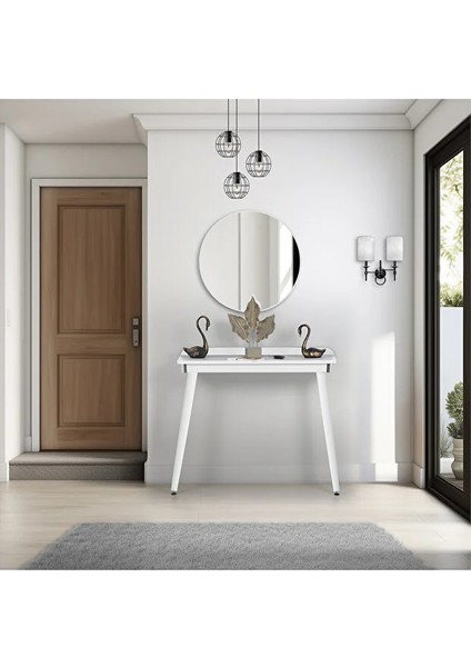 Round Beyaz Dresuar / Aynalı Dresuar / Ayaklı Dresuar / Beyaz Dresuar /antre Dresuar fiyatları