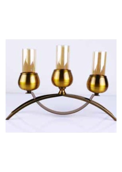 Mim Gold Köprülü Şamdan