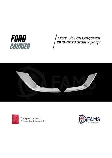 Ford Courier Krom Sis Farı Çerçevesi 2 Parça 2018-2024 Paslanmaz Çelik fiyatları