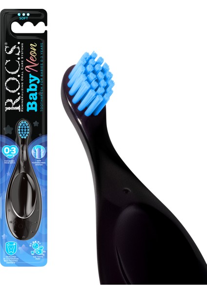Baby Neon 0-3 Yaş Için Ekstra Yumuşak Diş Fırçası - Mavi