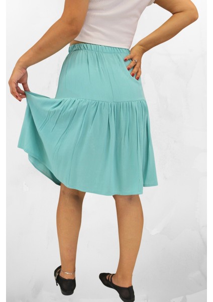Midi Boy Viskon Kumaş Kadın Şort Etek fırsatları