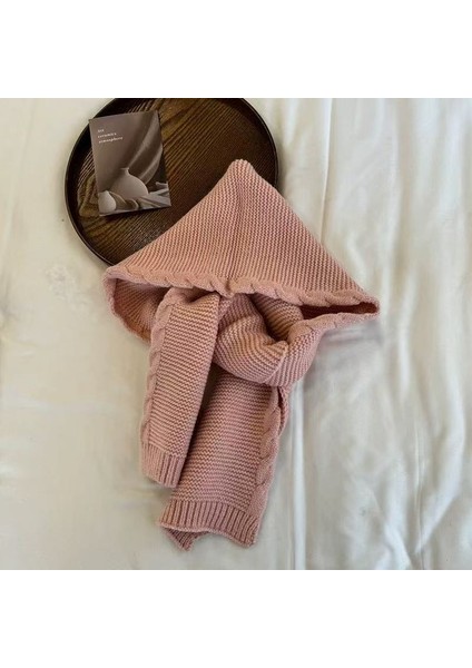 Kore Tarzı Çocuk Şapka-Ateşlikli Tek Parça Şapka, Sonbahar-Kış Için Erkek ve Kız Çocuk Triko Yün Şapka, Bebek Kapüşonlu Şapkası (Yurt Dışından)