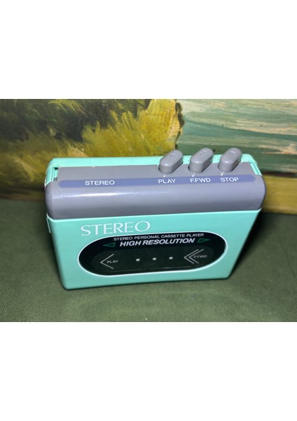 Popart 1980 Ler Stereo Walkman - Kulaklığı ile Birlikte Çalışır Durumda - Yeşil Renk fiyatları