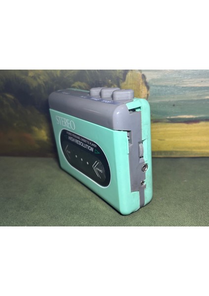 Popart 1980 Ler Stereo Walkman - Kulaklığı ile Birlikte Çalışır Durumda - Yeşil Renk indirimleri