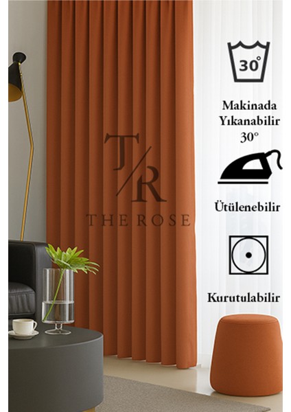 Kiremit Blackout, Işık Geçirmez, Karartma Perde, Pilesiz, Lüks, A+ Kalite, Tek Kanat, Güneşlik modelleri