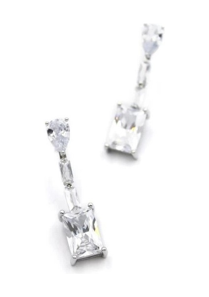 Zirkon Taşlı Küpe - Gümüş fiyatları