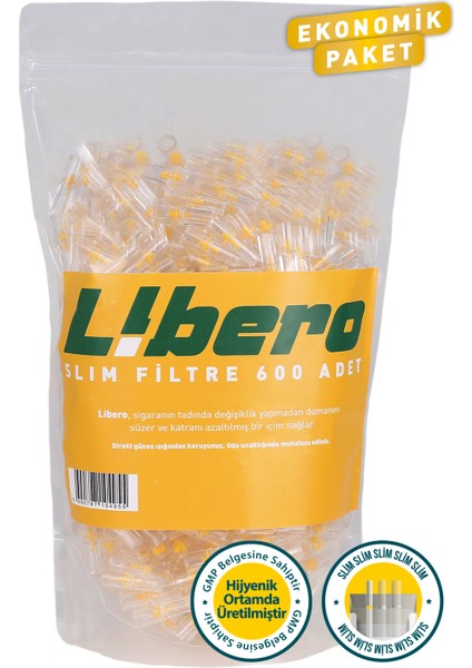 Slim Ekonomik Paket Sigara Ağızlığı Filtresi 600 Adet