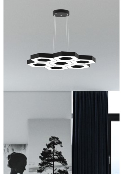 Mıele (Siyah Kasa, Beyaz Işık) Ledli Modern Sarkıt LED Avize fiyatları