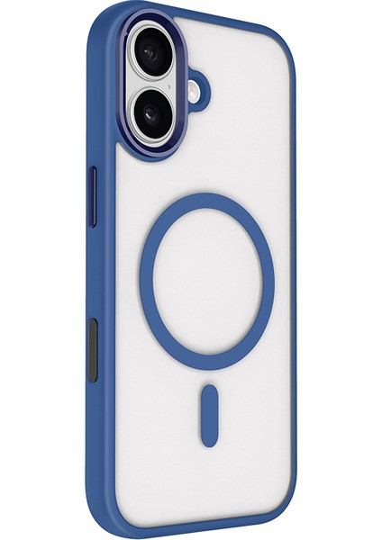 Apple iPhone 17 Kılıf Wireless Şarj Özellikli Krom M-Safe Silikon Kapak - Turuncu fırsatları