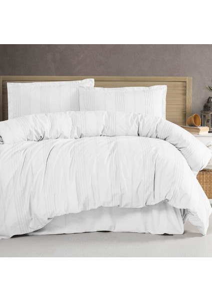 Çift Kişilik Nevresim Takımı Arakis V7 Beyaz