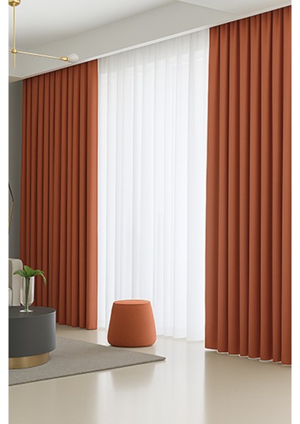 Kiremit Blackout, Işık Geçirmez, Karartma Perde, Pilesiz, Lüks, A+ Kalite, Tek Kanat, Güneşlik fiyatları