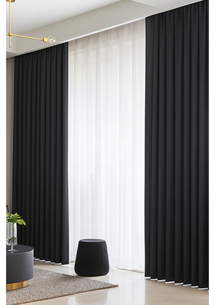 Antrasit Blackout, Işık Geçirmez, Karartma Perde, Pilesiz, Lüks, Tek Kanat, Güneşlik fiyatları