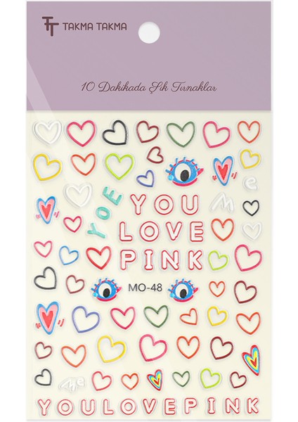 Stc-Mo-48 - You Love Pınk Yapışkanlı Sticker fiyatları