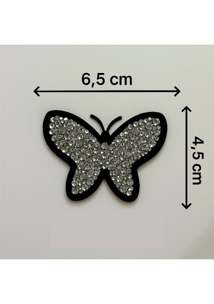 Taşlı Ütülenebilen Veya Sticker Olarak Kullanılabilen Kelebek Modeli