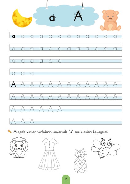 Anasınıfı Çizgi - Harf - Sayı Çalışmaları Kitabı - 1. Sınıfa Hazırlık Serisi - Yeni Müfredat fiyatları