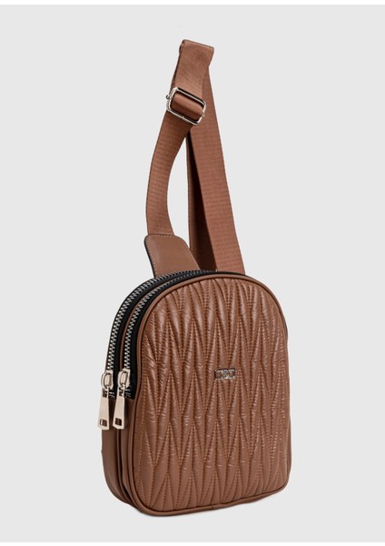 Suni Deri Kolon Saplı Fermuarlı Nikel Aksesuarlı Çapraz Çanta fiyatları