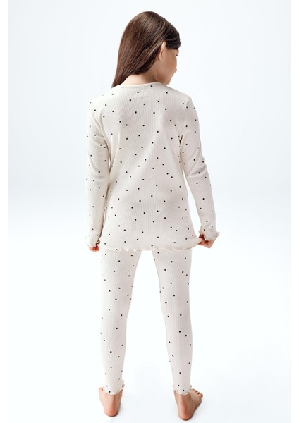 Kız Çocuk Fitilli Taytlı Takım Ekru Renk fiyatları