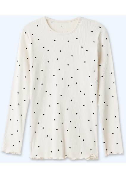 Kız Çocuk Fitilli Taytlı Takım Ekru Renk modelleri