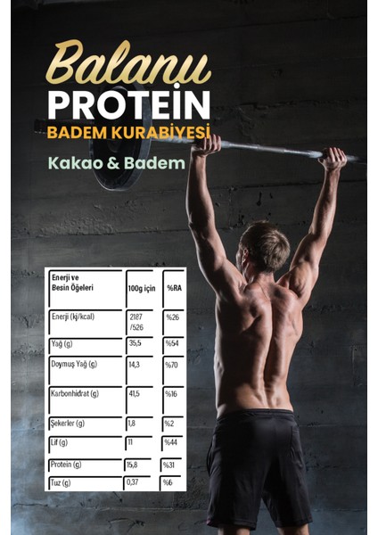 Kakaolu Proteinli Düşük Şekerli Badem Unu Kurabiyesi 60 gr X2ADET indirimleri