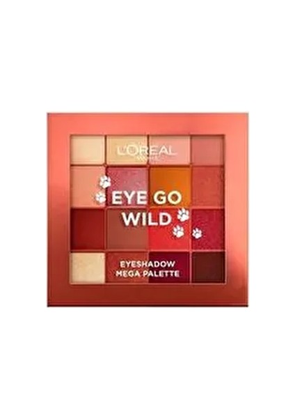 Eye Go Wild Göz Farı Paleti 16 Renk Kırmızı Tonlar Günlük ve Gece Kullanım için fırsatları