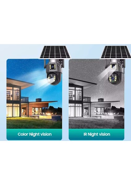 V380 Pro 735-4G 10MP (5mp+5mp) Dual Lens Ultrahd Güneş Enerjili Akıllı Güvenlik Kamerası