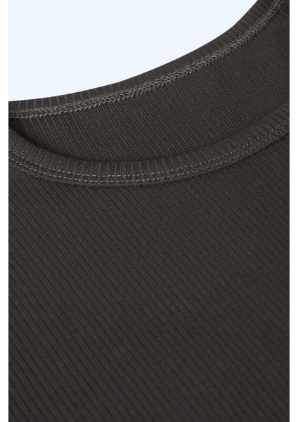 Kız Çocuk Fitilli Taytlı Takım Füme Renk indirimleri