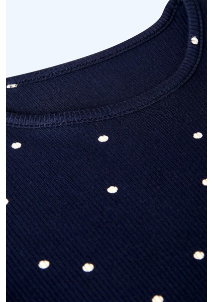 Kız Çocuk Fitilli Taytlı Takım Lacivert Renk fırsatları