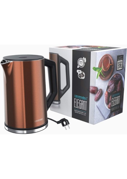 Elegant Paslanmaz Çelik Su Isıtıcısı, 1,5 L, 2200W, 5 Kademeli 40-100°C Sıcaklık Ayarı fiyatları