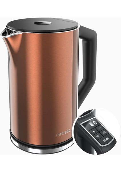 Elegant Paslanmaz Çelik Su Isıtıcısı, 1,5 L, 2200W, 5 Kademeli 40-100°C Sıcaklık Ayarı modelleri