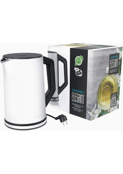 Elegant Paslanmaz Çelik Su Isıtıcısı, 1,5 L, 2200W, 5 Kademeli 40-100°C Sıcaklık Ayarı fiyatları