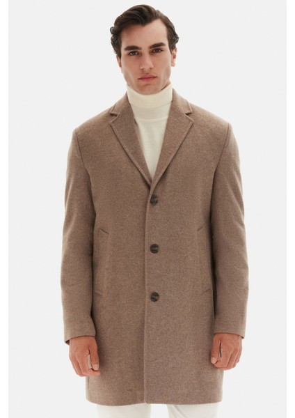 Ds Damat Regular Fit Vizon Mono Yaka Kaşe Kaban 5HF08ORT10000