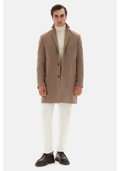 Ds Damat Regular Fit Vizon Mono Yaka Kaşe Kaban 5HF08ORT10000 modelleri