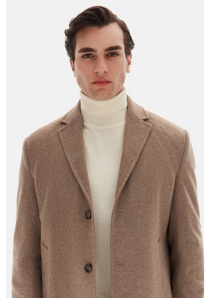 Ds Damat Regular Fit Vizon Mono Yaka Kaşe Kaban 5HF08ORT10000 fırsatları