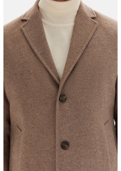 Ds Damat Regular Fit Vizon Mono Yaka Kaşe Kaban 5HF08ORT10000