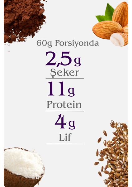 Proteinli badem kurabıyesi 50 gr x2 fırsatları