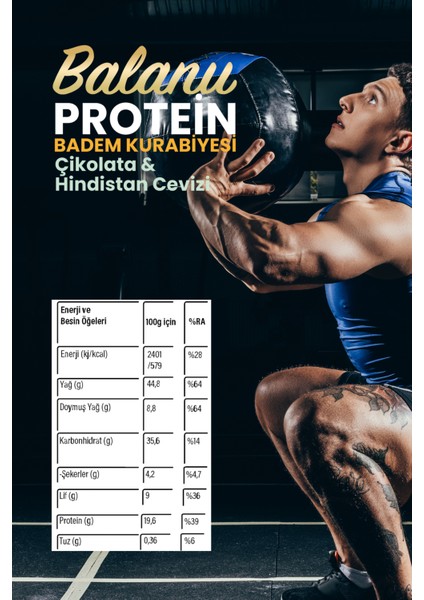 Proteinli badem kurabıyesi 50 gr x2