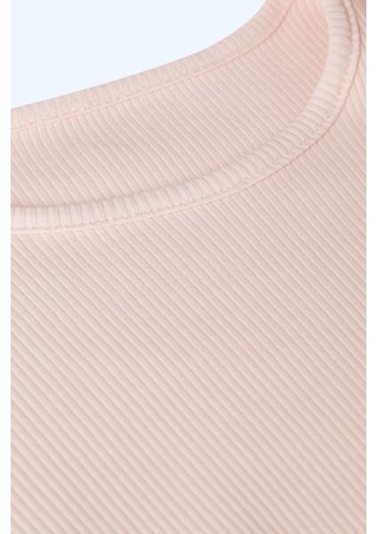 Kız Çocuk Fitilli Taytlı Takım Somon Renk fırsatları