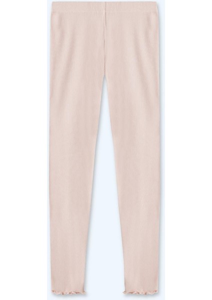 Kız Çocuk Fitilli Taytlı Takım Somon Renk indirimleri