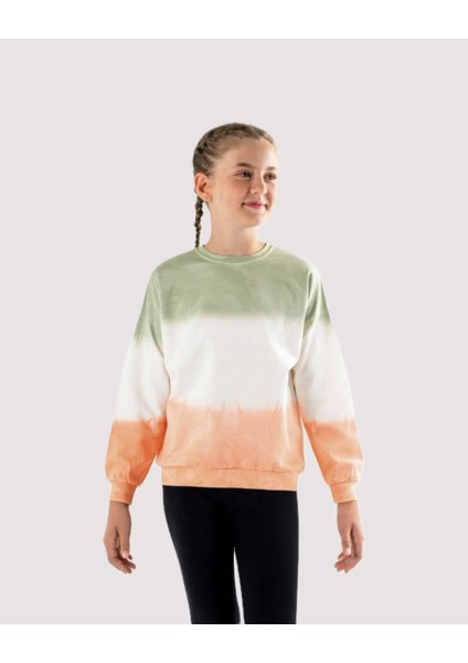 Batik Blok Desen Kız Çocuk Sweat