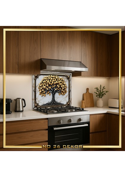 Temperli Cam Mutfak Tezgâh Arası