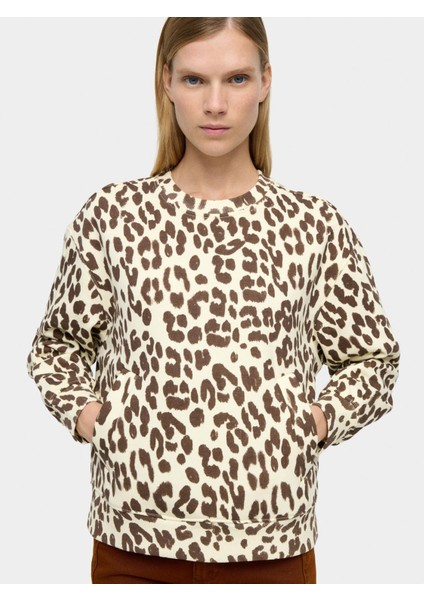 Hayvan Desenli Pamuklu Sweatshirt fiyatları