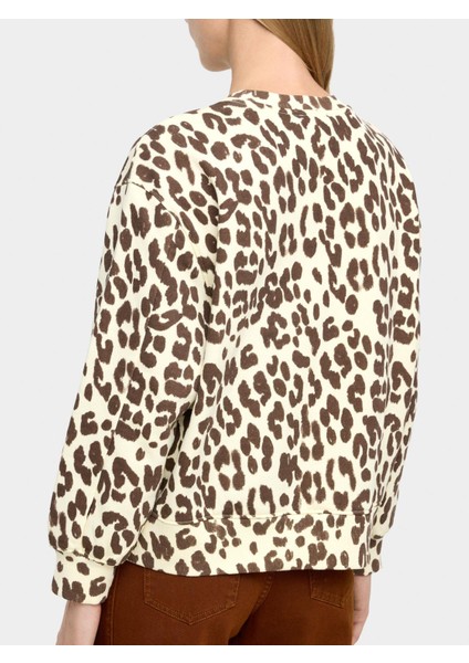 Hayvan Desenli Pamuklu Sweatshirt indirimleri